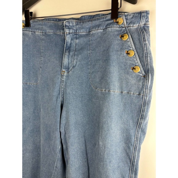 Talbots Sailor Jeans Light Mystic Wash Crop Denim Trouser Women's Plus Size 22W - Picture 4 of 8
